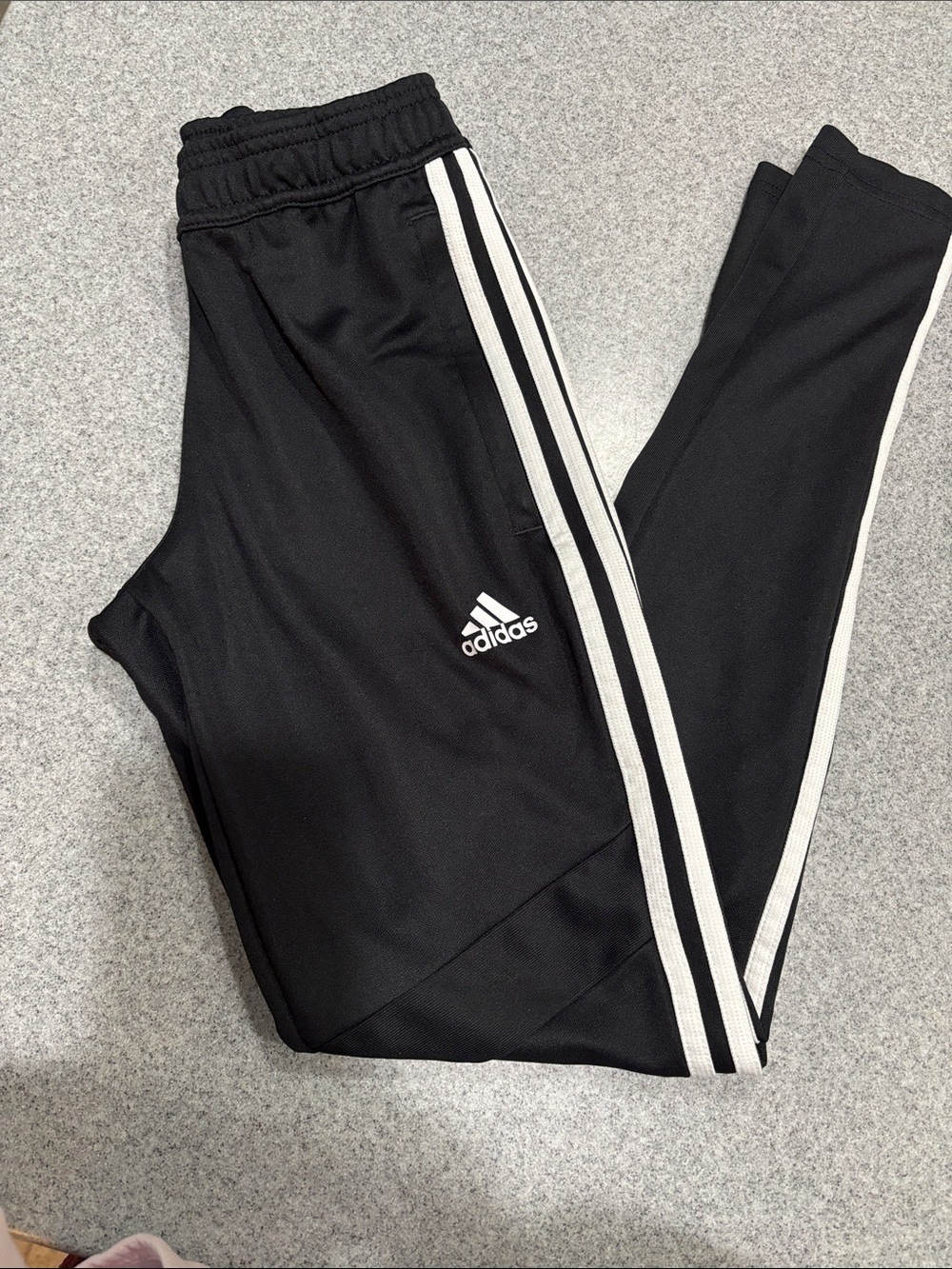 adidas Black Jogger Pants with White 3-Stripes